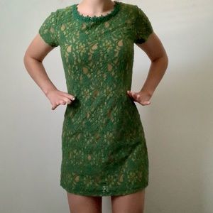LACY GREEN MINI DRESS 💚